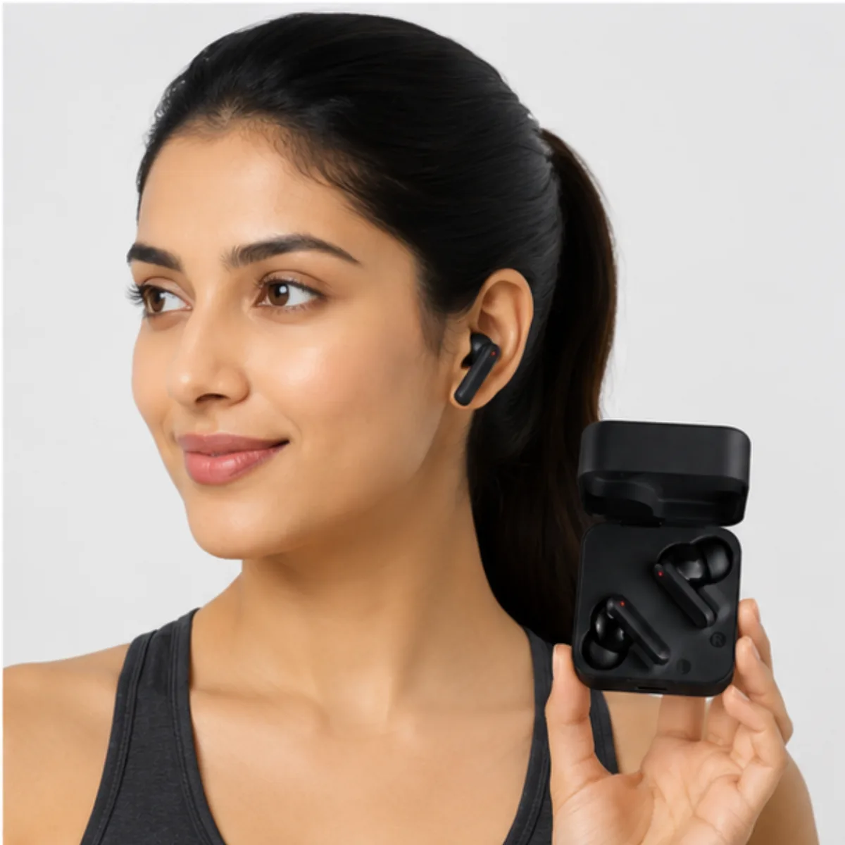 Wireless Bluetooth earbuds black colour