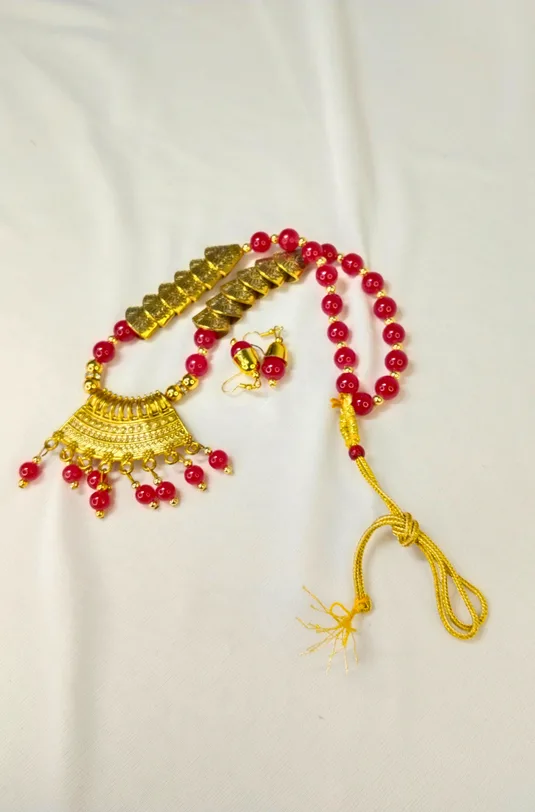 Kundan Style Multicolor Beaded Bridal Jewellery Set