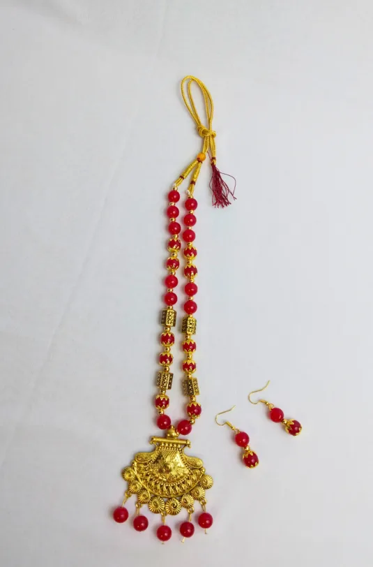 South Indian Style Multicolor Beaded Jewellery Set