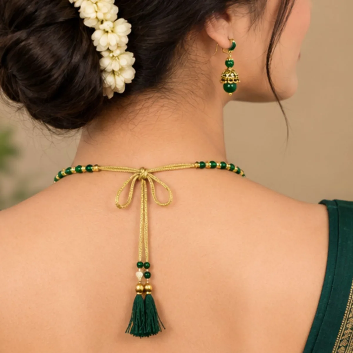 Multicolor Moti & Bead Gold-Plated Jewellery Set