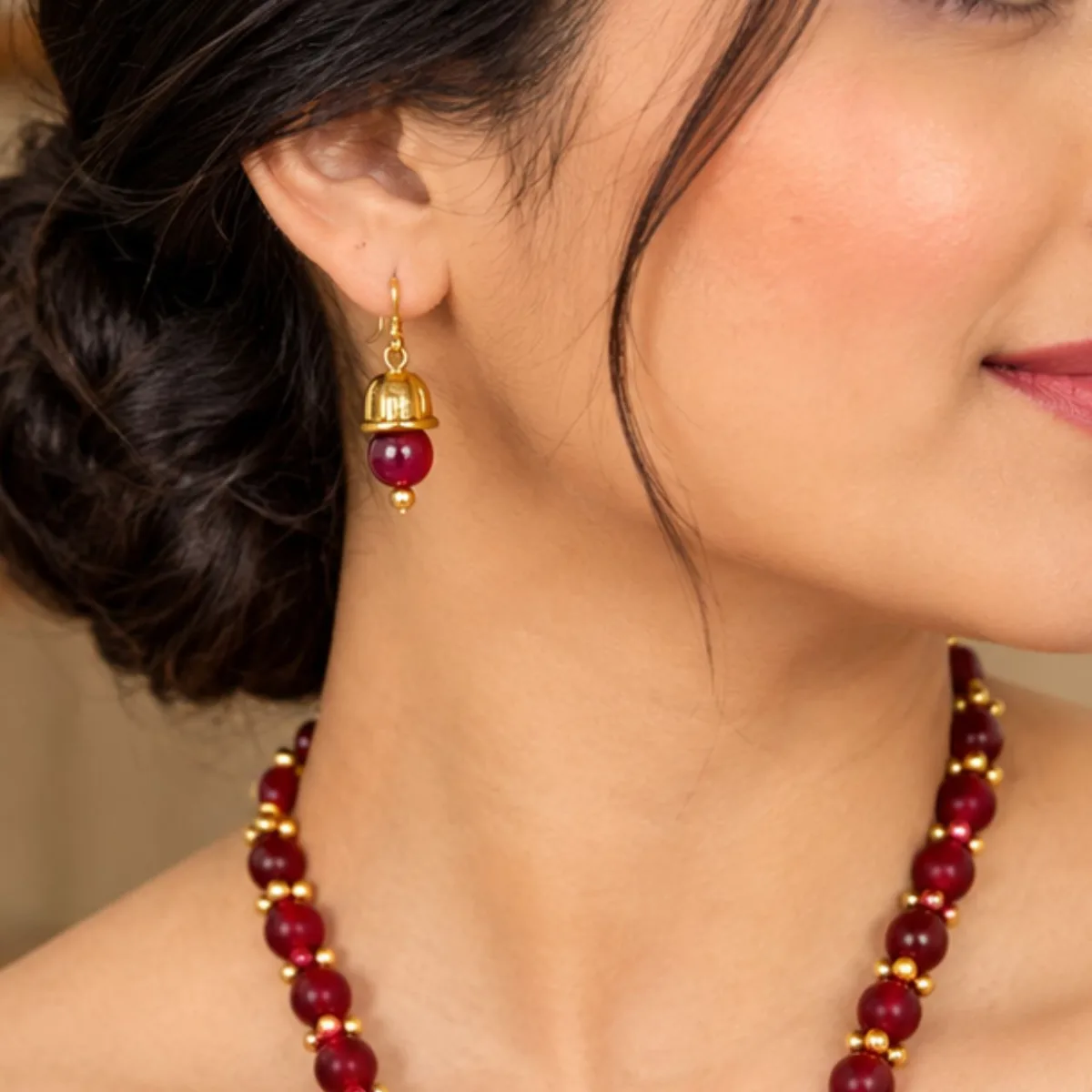 Traditional Designer Beaded Haar Necklace Set