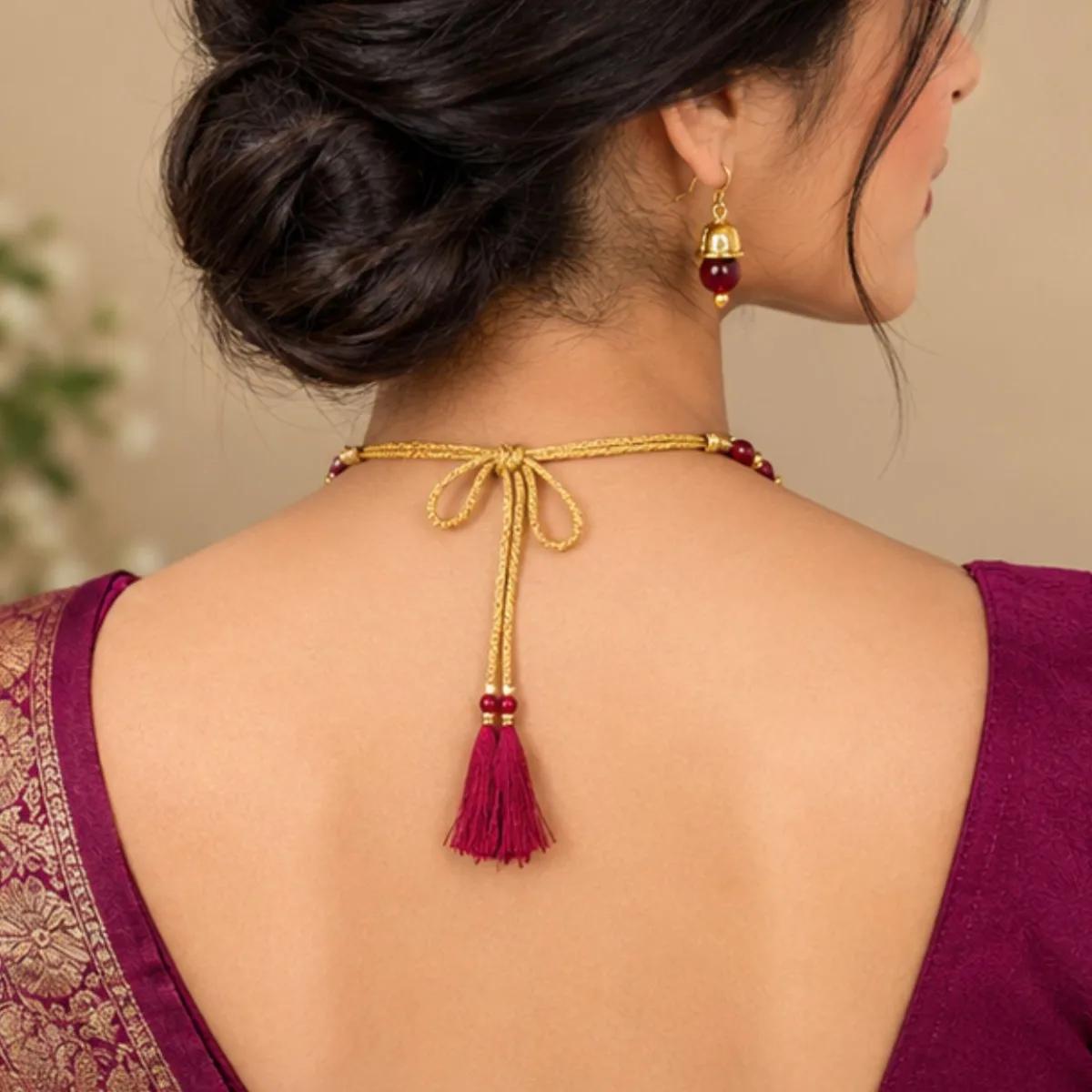 Traditional Designer Beaded Haar Necklace Set